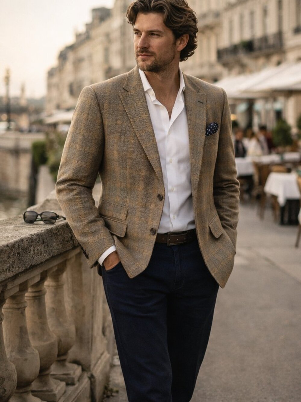 Holland & Sherry Savile Row Blazer Chauncey Billups Custom Plaid Sport Coat 40R